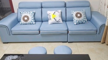 凯施诺布艺沙发 客厅沙发简约现代小户型科技布乳胶沙发实木沙发家具 直排三人位【2.15米】 