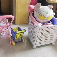 儿童玩具收纳箱家用宝宝推车忙碌筐积木毛绒娃娃储物箱脏衣篓篮子
