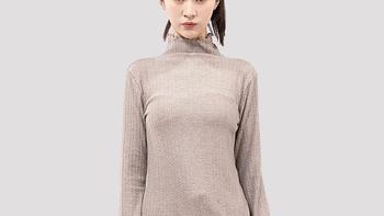 IRENENA女装温碧霞自创品牌长袖套头堆堆领针织衫秋冬保暖毛料打底衫