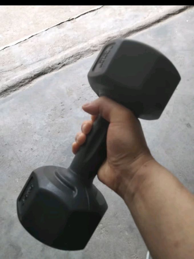 朗威哑铃男士家用5kg一对包胶小哑铃八角固定女士练臂肌杠铃健身器材