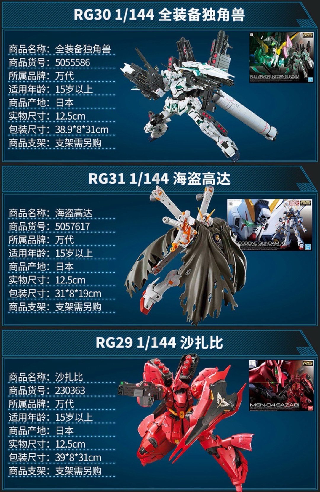 万代日韩动漫周边怎么样独家揭秘（下篇）：万代RG高达系列，那些你不可错过的收藏级爆款模型_什么值得买