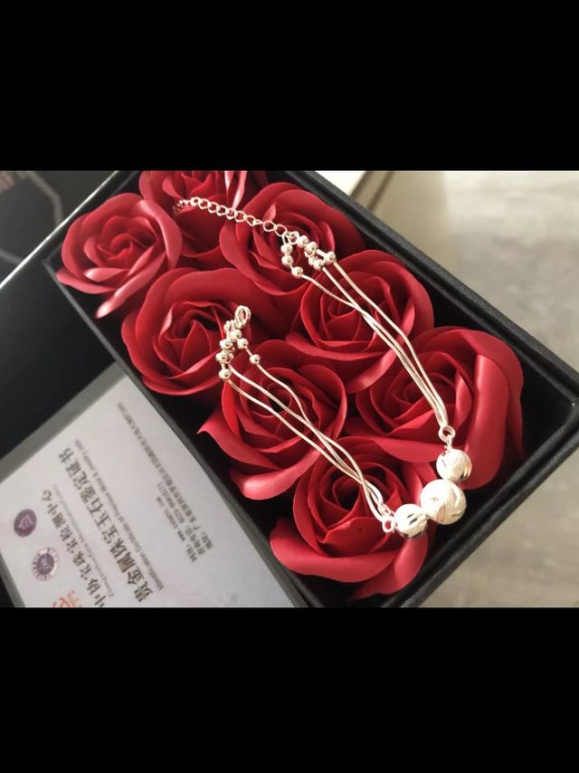 三生三世手链女生纯银手饰转运珠足银手镯520情人节礼物送女朋友