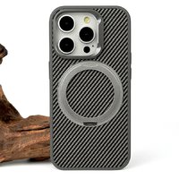 碳纤维纹理iPhone15promax手机壳肤感防指纹苹果14pro保护壳适用12全包软边防摔凯夫拉纹15pro磁吸支架