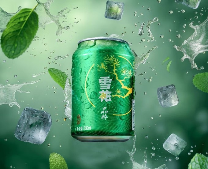 雪花啤酒logo设计图片