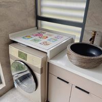 洗衣机冰箱盖布防尘罩床头柜保护膜遮尘防水防晒垫子家用硅藻泥垫