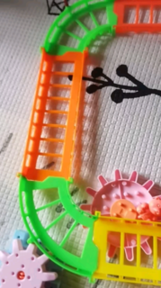奥贝比（AOBEIBY）儿童玩具男孩女孩百变电动齿轮积木大颗粒轨道汽车拼装