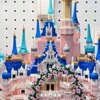 积木拼装高难度巨大型迪士尼城堡女生儿童玩具