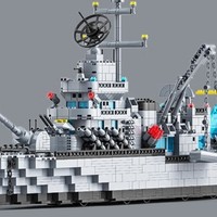 启航梦想之旅：驱逐舰航空母舰拼装积木船军事模型