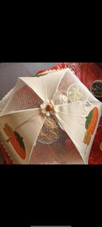 饭菜罩子餐桌罩盖菜折叠保温食物罩圆形防蚊壁挂伞形厨房长方形