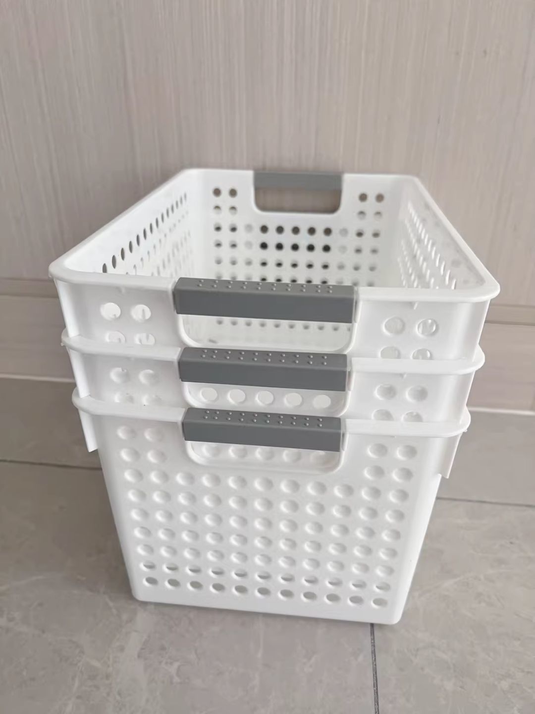 零食杂物收纳箱玩具整理筐家用塑料储物盒厨房橱柜篮子桌面置物箱