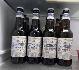 青岛啤酒（TsingTao）全麦白啤10度500ml*12瓶 整箱装 