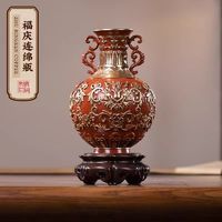 探寻家居装饰的艺术之美🌸🏡——朱炳仁铜 福庆连绵瓶新款插花花瓶，让创意盛开在你的家里