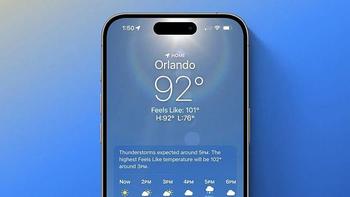 苹果 iOS 天气应用：新增显示实际、体感温度，添加地点