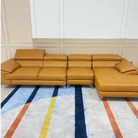 给爸妈家新换了沙发！橙色沙发真的好有活力