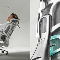 黑白调上新 E3Pro 4代人体工学椅，3区云翼追腰系统，360°全能机械臂，Air呼吸抗衰网