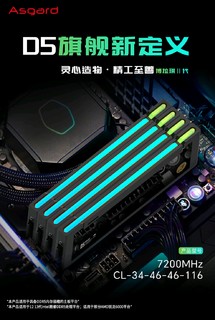 新式外观、CL34超低时序：阿斯加特 博拉琪Ⅱ代 DDR5 7200MHz 32GB(16GBX2)台式机内存上架