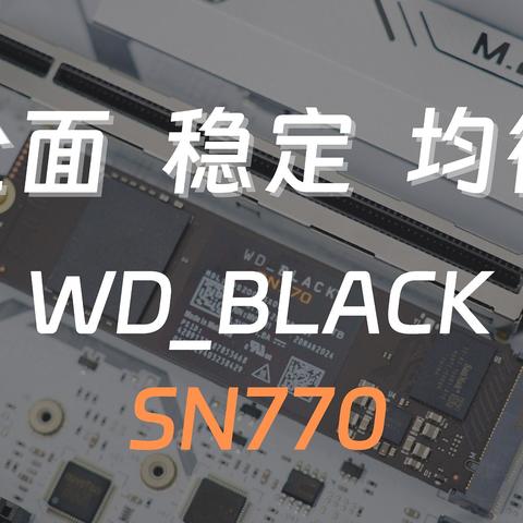 还在为固态掉盘烦恼吗 ？实测 WD_BLACK SN770 全面 稳定 均衡