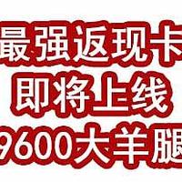 年度最强返现卡即将上线，一年拿下9600元大羊腿！