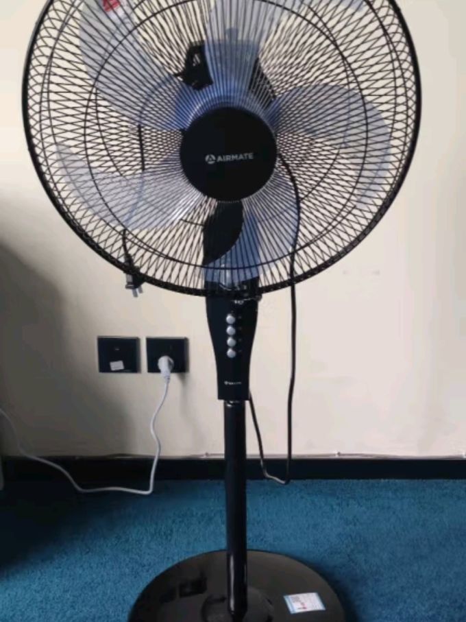 艾美特airmate五叶家用电风扇大风量机械立式落地扇轻音节能柔风定时