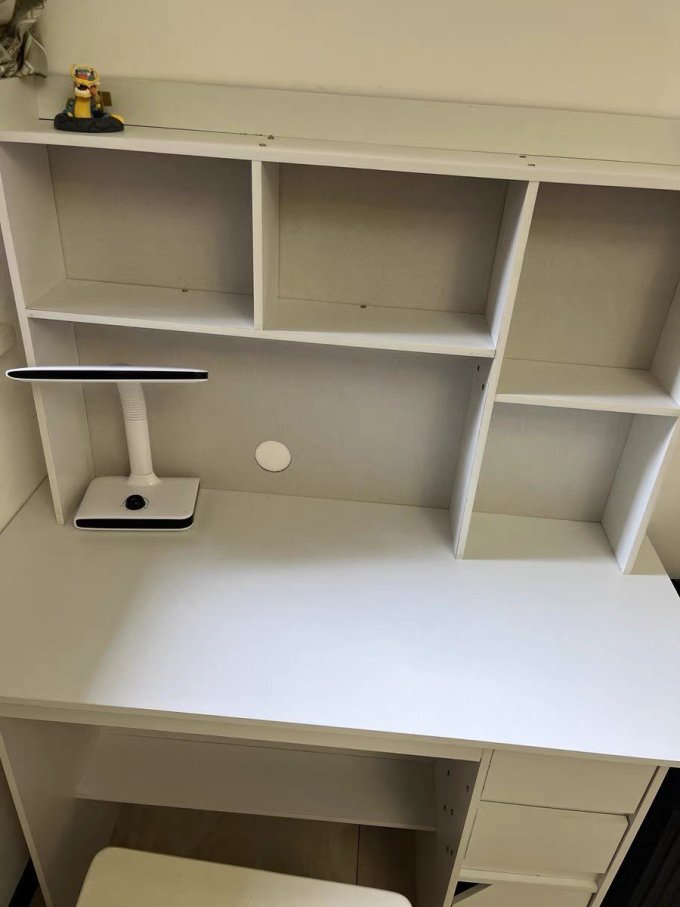 这种书桌书架一体组合的电脑桌真香!_什么值得买