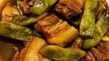 扁豆红烧肉，贴膘又解馋