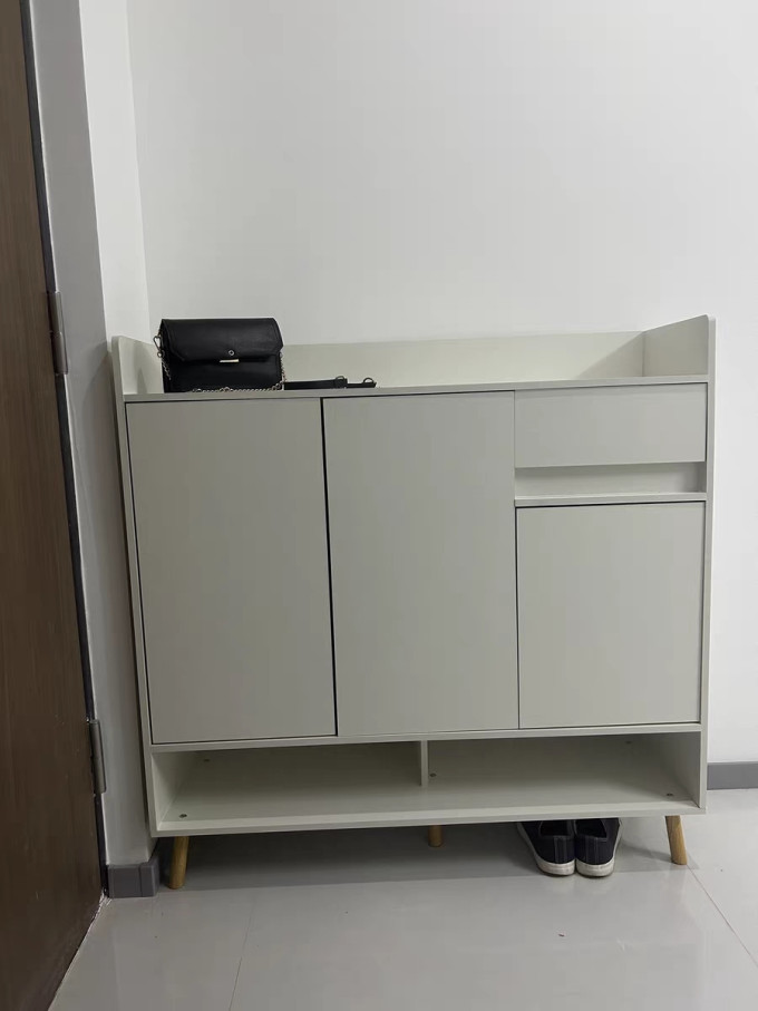 实木鞋柜简约家用靠墙一体进门口鞋架子