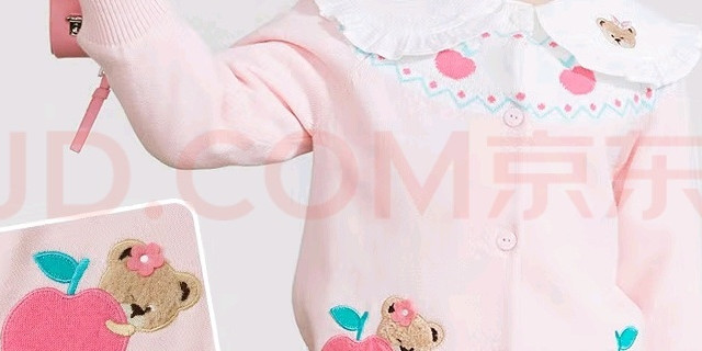 时尚妈咪必看！PawinPaw新款女宝圆领针织开衫，萌翻全场