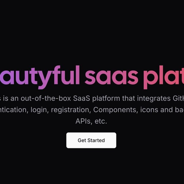 开箱即用 Next SaaS