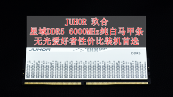 无光爱好者性价比装机首选 JUHOR玖合星域DDR5 6000MHz纯白马甲条 实测分享