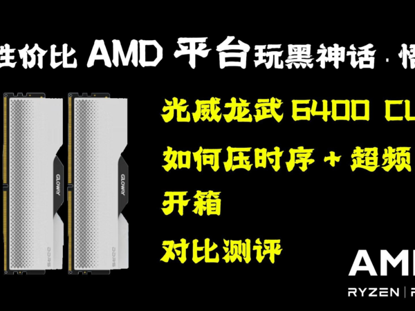 AMD平台玩黑神话悟空，光威龙武内存怎压时序