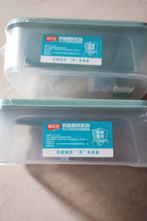 禧天龙抗菌保鲜盒食品级冰箱收纳盒水果盒便携食品收纳盒冰箱冷冻盒子 1.8L*2个