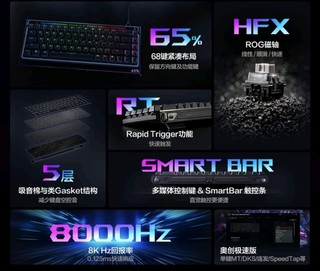 999元，ROG首款磁轴键盘：ROG 魔导士 Ace HFX 磁轴键盘 UV涂层ABS版 价格公布