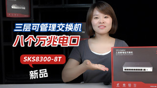 兮克新款8个全万兆电口交换机SKS8300-8T开箱