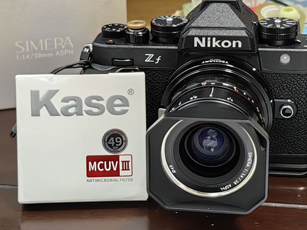 给28mm定焦镜头配个国产UV镜片