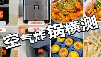 2024中高端品牌空气炸锅横评丨多菜系空炸美食实机评测丨Goldlabo/BRUNO/西屋/松下