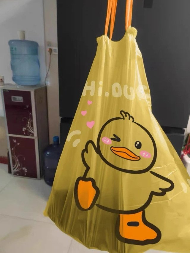 小黄鸭抽绳自动束口垃圾袋
