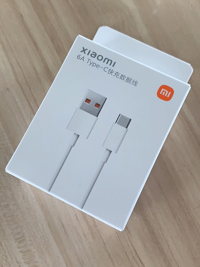 小米 原装USB-C数据线100cm 6A充电线白色