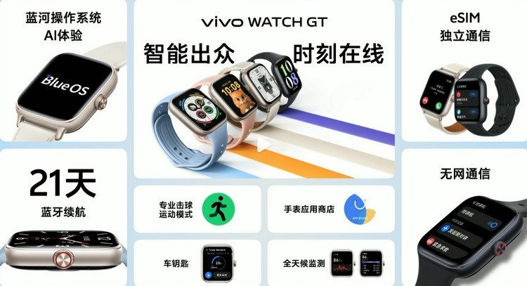 vivo Watch GT 手表将支持特斯拉和宝马汽车；TWS 3i 耳机增加新配色