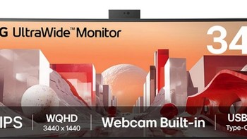 LG 发布 UltraWide 34BA85QE 和 34BA75QE 超宽“带鱼屏”显示器、带升降摄像头