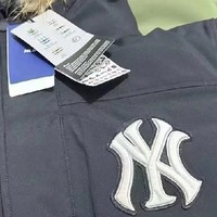 mlb大毛领羽绒服实拍测评