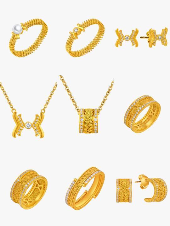 #潮宏基时尚珠宝                                                          花丝风雨桥系列寓意诠释
【传承·守护】
“以花丝为承，护传统新生”
