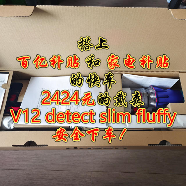 2424.2元，天猫直营戴森V12 detect slim fluffy安全下车