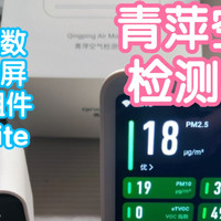 接入米家的青萍空气检测仪2。pm2.5/tvoc/温湿度/噪音等7项读数，4寸视网膜级触屏，可更换pm传感器组件