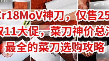 9Cr18MoV神刀，只卖25元，双11大促，菜刀神价总汇，最全的菜刀选购攻略来了