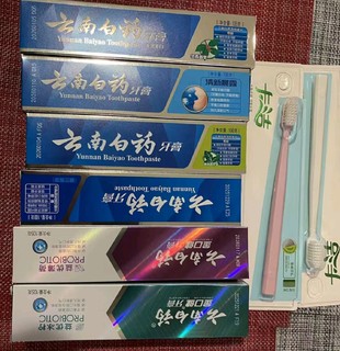 云南白药牙膏全家福套装6支共615g家庭装留兰薄荷清新晨露减轻牙龈问题 全家福615g套装