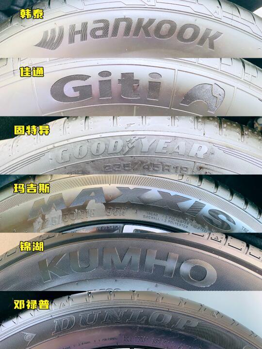 我堵你一定不知道你开的大众轮胎有几个牌子