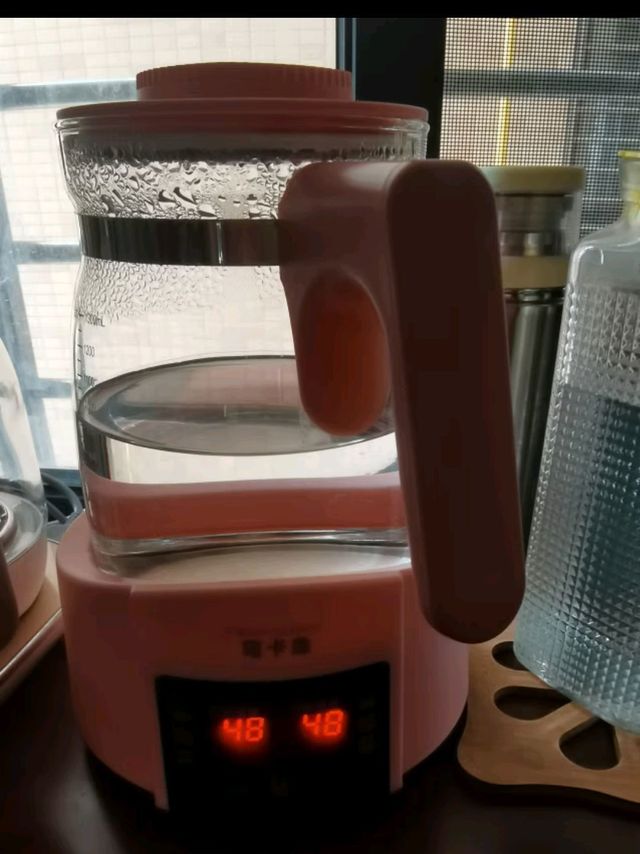 萌卡象恒温烧水壶婴儿调奶器多功能冲泡奶暖奶粉冲花茶热水壶温奶恒温壶 【经典款】粉色304+ 1300ml