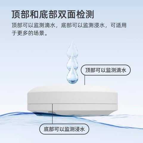 告别水灾烦恼！米家水浸传感器，让家更安全，双面感应