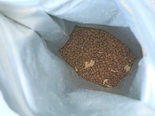 光盘狗狗这次吃莱茜肉松狗粮