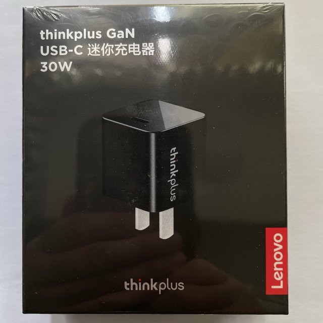 天猫thinkplus30w氮化镓type-c接口快充头不到20元晒单